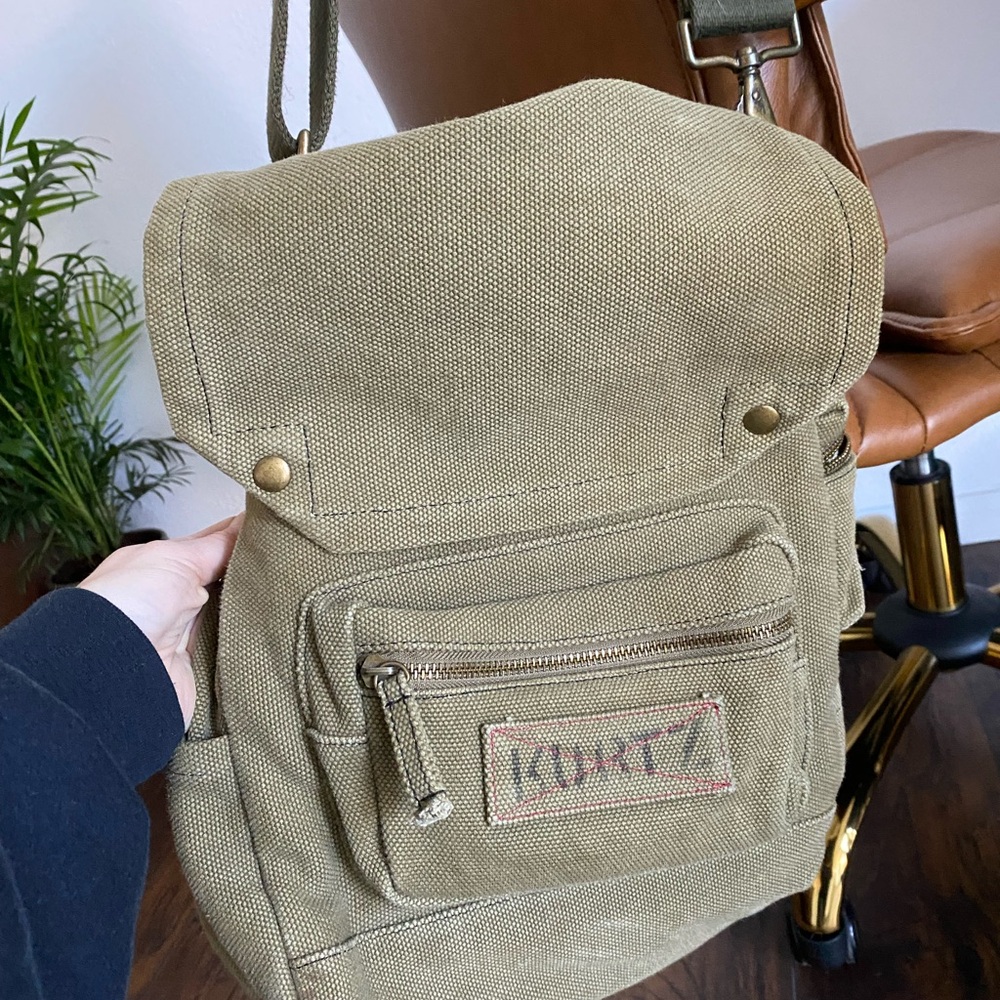 A. Kurtz Olive Green messenger Bag